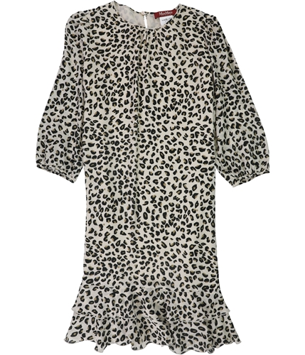 MaxMara Womens Leopard Shift Dress medbeige 6