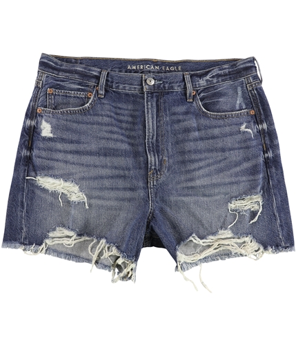 American Eagle Womens 90s Boyfriend Casual Denim Shorts mediumwash 16