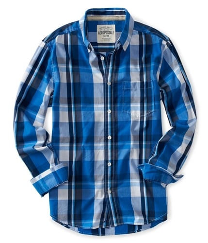 Aeropostale Mens Plaid Embroidered A87 Button Up Shirt 793 S