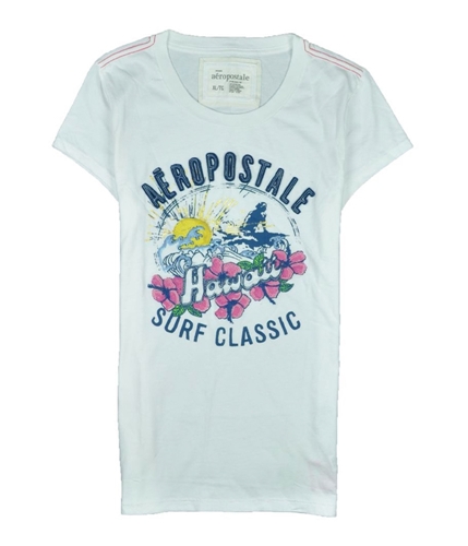 Aeropostale Womens Hawaii Sleeve Graphic T-Shirt bleachwhite XL