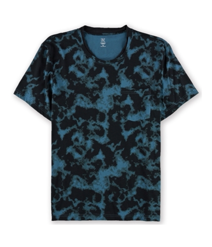 I-N-C Mens Tie Dyed Graphic T-Shirt blkblumulti XL