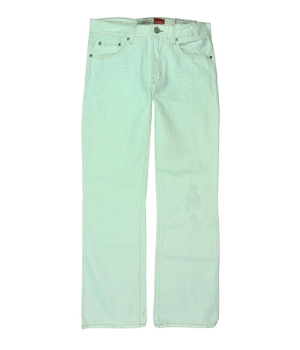 Aeropostale Mens White Distressed Boot Cut Jeans white 28x30