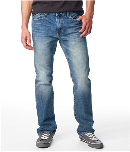 Aeropostale Mens Driggs Slim Boot Cut Jeans medium 27x30