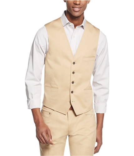 I-N-C Mens Collins Slim-Fit Five Button Vest travertinetile XS