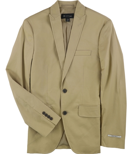 I-N-C Mens Slim Fit Two Button Blazer Jacket beieg XS