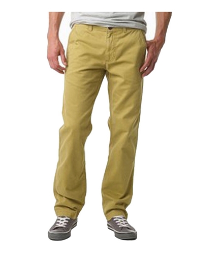 Aeropostale Mens Flat Chino Slant Pocket Casual Trouser Pants golden 34x34