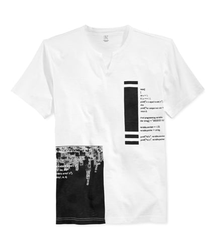 I-N-C Mens Chicago Graphic T-Shirt whitepure S