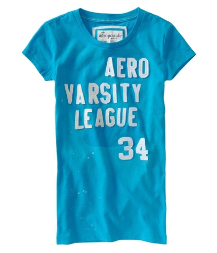 Aeropostale Womens Varsity Graphic T-Shirt curacaoaqua XS