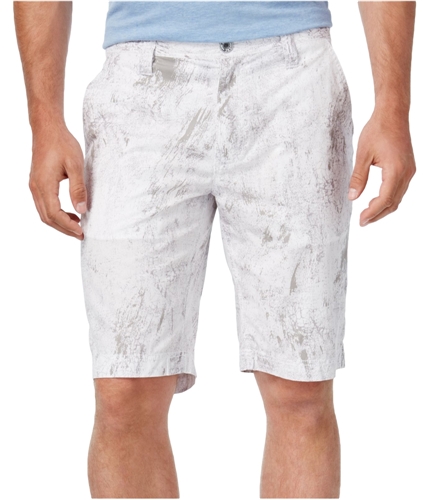 I-N-C Mens Jetsam Print Casual Walking Shorts whitepure 36