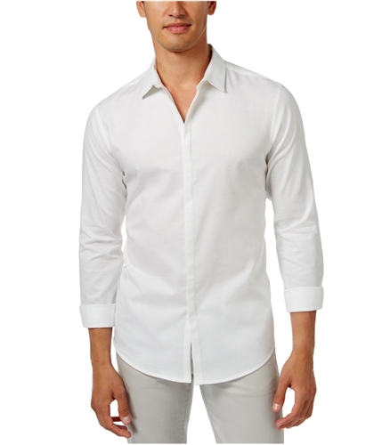 I-N-C Mens Campbell LS Button Up Shirt white XL