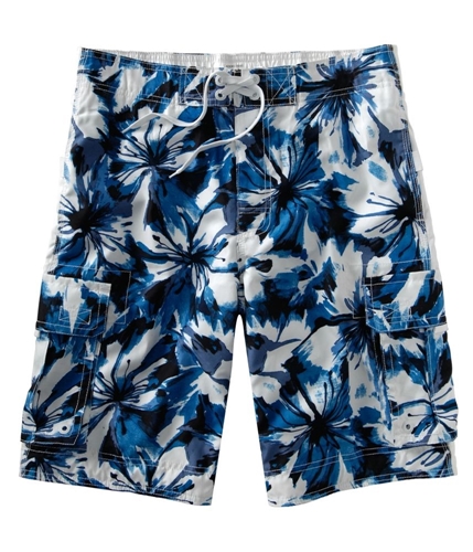 Aeropostale Mens Floral Print Pocketed Swim Bottom Board Shorts heavenl XL