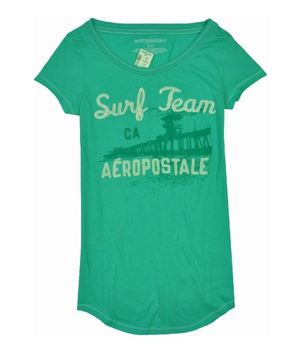 Aeropostale Womens Surf Team Ca Graphic T-Shirt clearwatergreen S