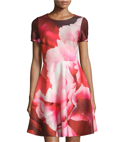 Julia Jordan Womens Floral A-line Fit & Flare Dress redmulti 6
