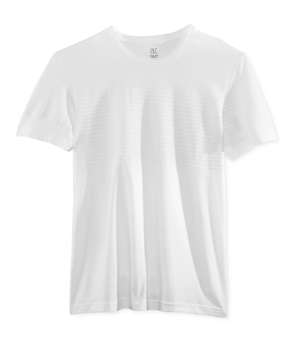 I-N-C Mens Introspection Striped Embellished T-Shirt whitepure S