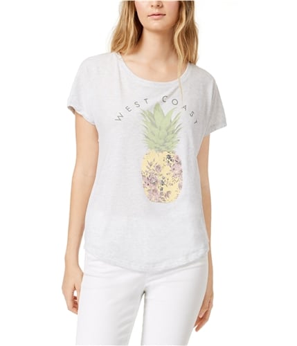 True Vintage Womens Pineapple West Coast Graphic T-Shirt whiteheather XS
