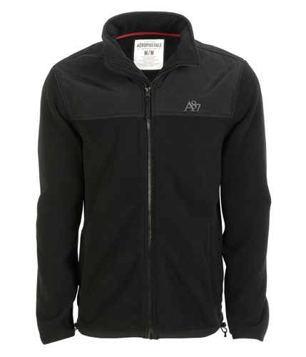 Aeropostale Mens Fleece Zip Up Sweatshirt black XXS