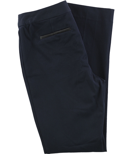 Alfani Womens Faux Leather Trim Casual Trouser Pants modernnavy 2x26