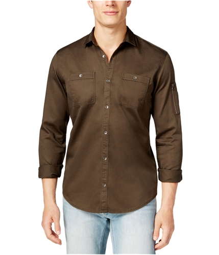 I-N-C Mens Claudius LS Button Up Shirt wren S