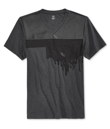 I-N-C Womens Spray Paint Basic T-Shirt darklead XL
