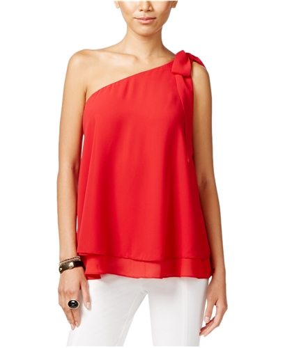 I-N-C Womens Casual One Shoulder Blouse realred 6