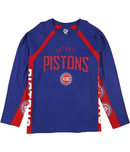 Hands High Mens Detroit Pistons Colorblock Graphic T-Shirt dpt L