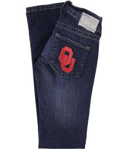 Touch Womens University of Oklahoma Straight Leg Jeans oku 0x32