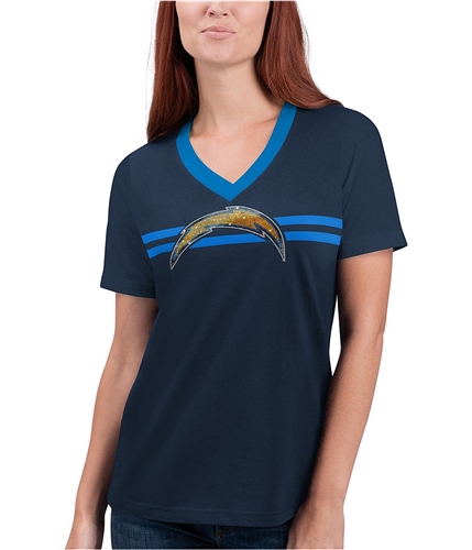 G-III Sports Womens LA Chargers Embellished T-Shirt chg L