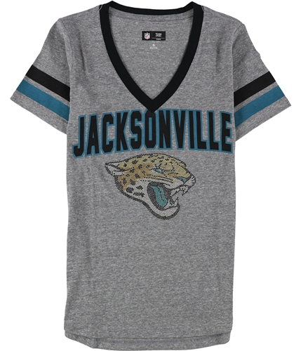 NFL Womens Jaguars Rhinestone Logo Embellished T-Shirt jjs S