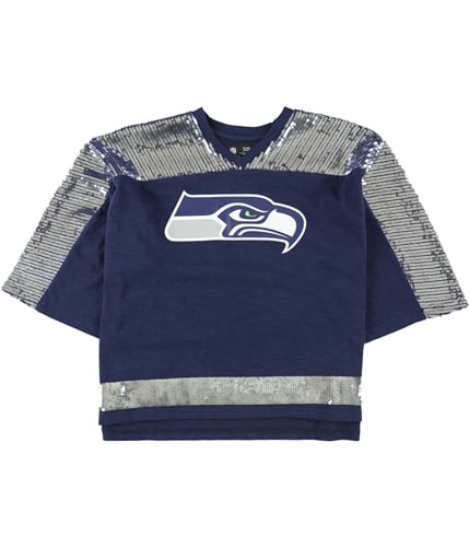 G-III Sports Womens Seattle Seahawks Embellished T-Shirt, SSE