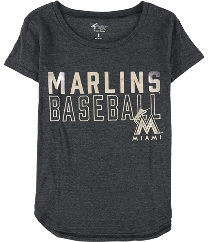G-III Sports Womens Marlins Baseball Graphic T-Shirt fml S