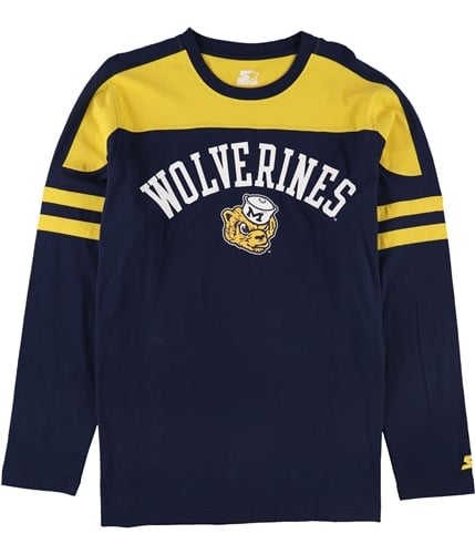 STARTER Mens Michigan Wolverines Graphic T-Shirt umn L