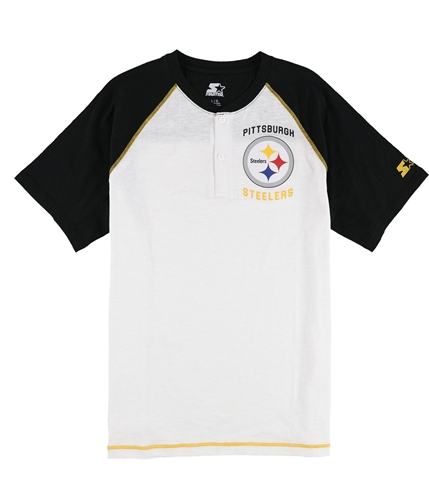 Starter Mens Pittsburgh Steelers Henley Shirt