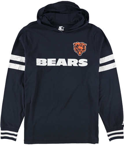STARTER Mens Chicago Bears Hooded Graphic T-Shirt bea L