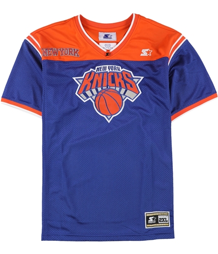 STARTER Mens New York Knicks Mesh Embellished T-Shirt nyk M