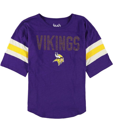 Touch Womens Vikings Rhinestone Embellished T-Shirt vik M