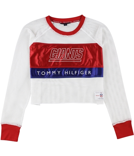Tommy Hilfiger Womens Giants Mesh Crop Graphic T-Shirt gia S