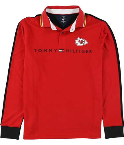 Tommy Hilfiger Mens Kansas City Chiefs Rugby Polo Shirt kac M