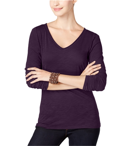 I-N-C Womens Cotton Pullover Blouse port P