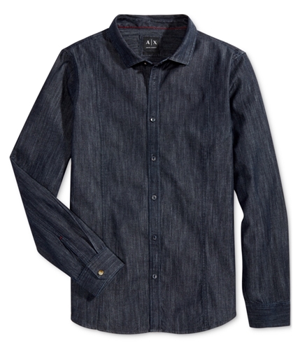 Armani Mens Long Sleeve Denim Button Up Shirt 1500 2XL
