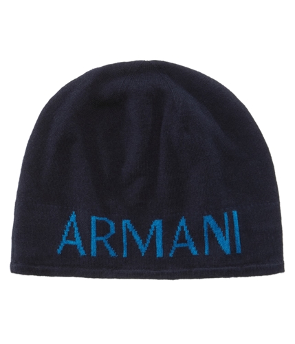 Armani Mens Logo Sky Captain Beanie Hat 1528 One Size