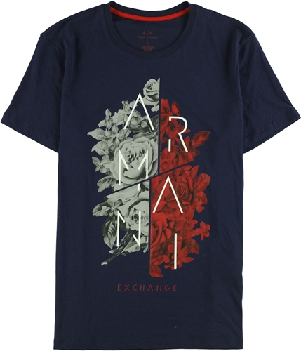 Armani Mens Logo Graphic T-Shirt navy L