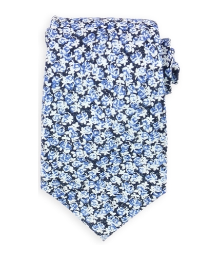 Ralph Lauren Mens Linen Floral Necktie navy Classic