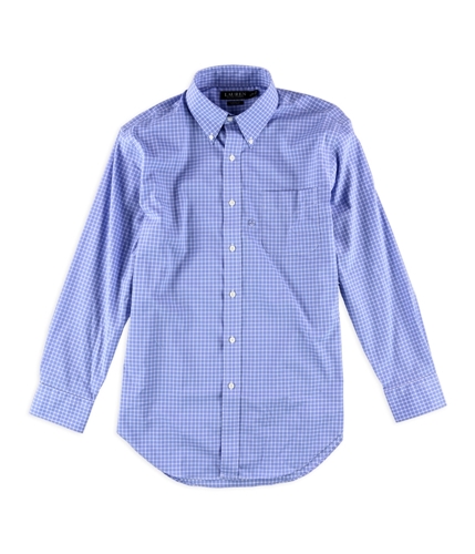 Ralph Lauren Mens Poplin Button Up Dress Shirt bluewhite 16.5