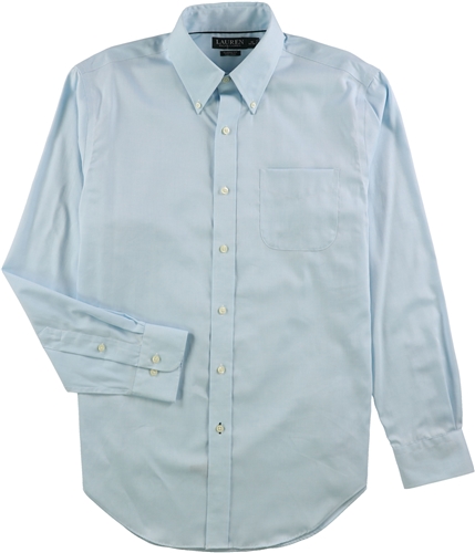 Ralph Lauren Mens Solid Button Up Dress Shirt aqua 16