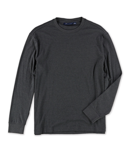 John Ashford Mens Solid Long Sleeve Basic T-Shirt charcoalhtr L