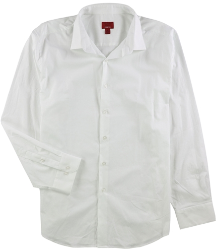 Alfani Mens Stretch Button Up Dress Shirt white 14.5