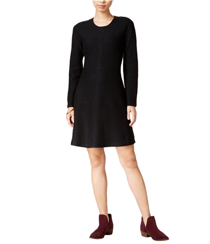 maison Jules Womens Wool A-line Dress deepblack XS