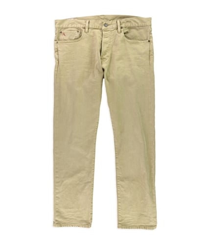 Ralph Lauren Mens Varick Slim Fit Straight Leg Jeans khaki 33x32