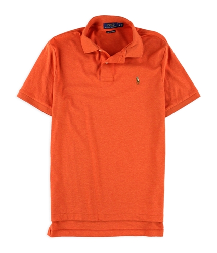 Ralph Lauren Mens Classic-Fit Cotton Rugby Polo Shirt orange S
