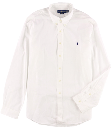 Ralph Lauren Mens LS Poplin Button Up Shirt white XS